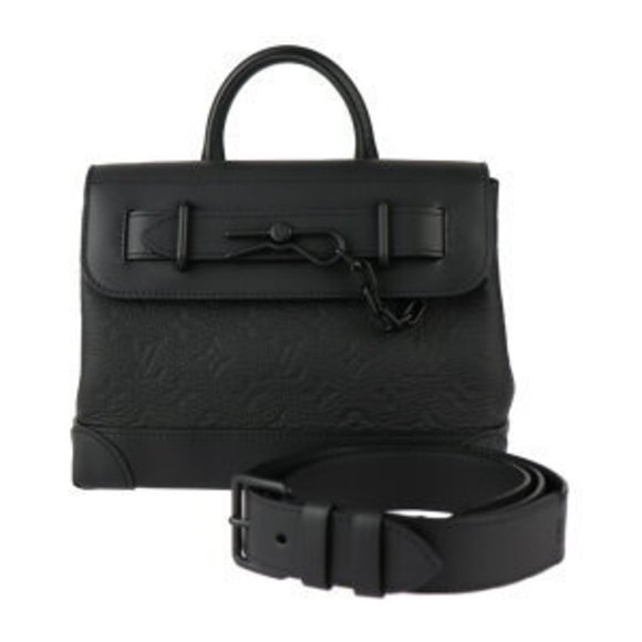 Louis Vuitton Steamer Handbag Black Taurillon Shoulder Bag - Picture 1 of 9